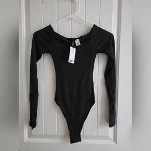 NWT H&M Sparkle Long Sleeve Bodysuit Sz XS